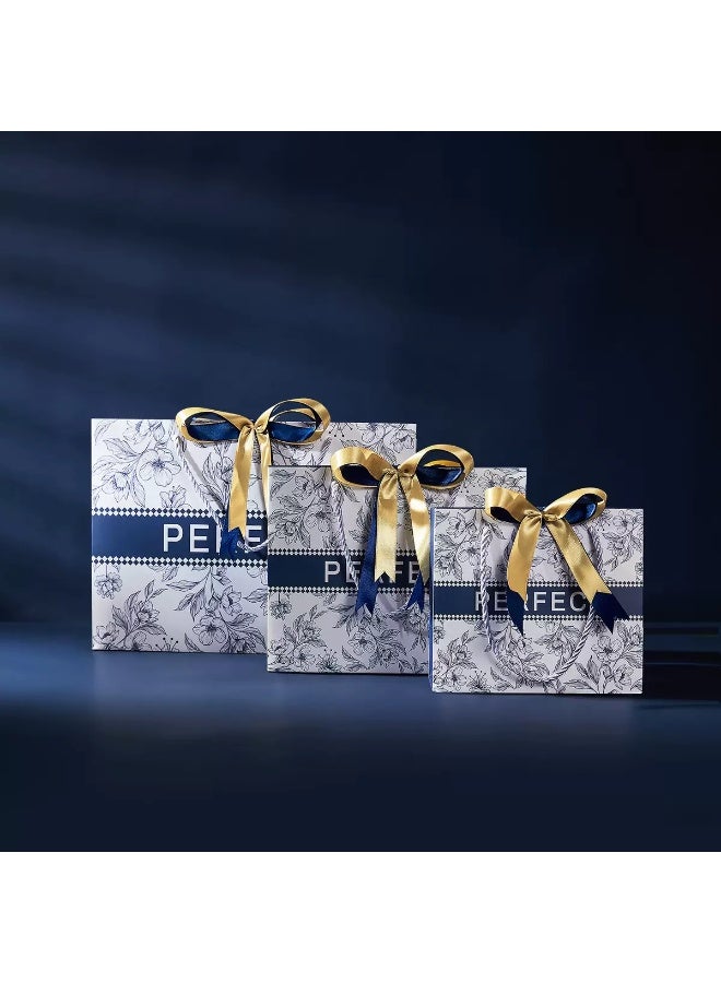 برفكت مجموعة من 6 أكياس هدايا سيكريت جاردن بمقابض، أكياس هدايا فاخرة عالية الجودة من ورق كرافت مناسبة للهدايا وأعياد الميلاد وعيد الأم وحفلات الزفاف والحفلات (25 × 12 × 20 سم) - Image 1